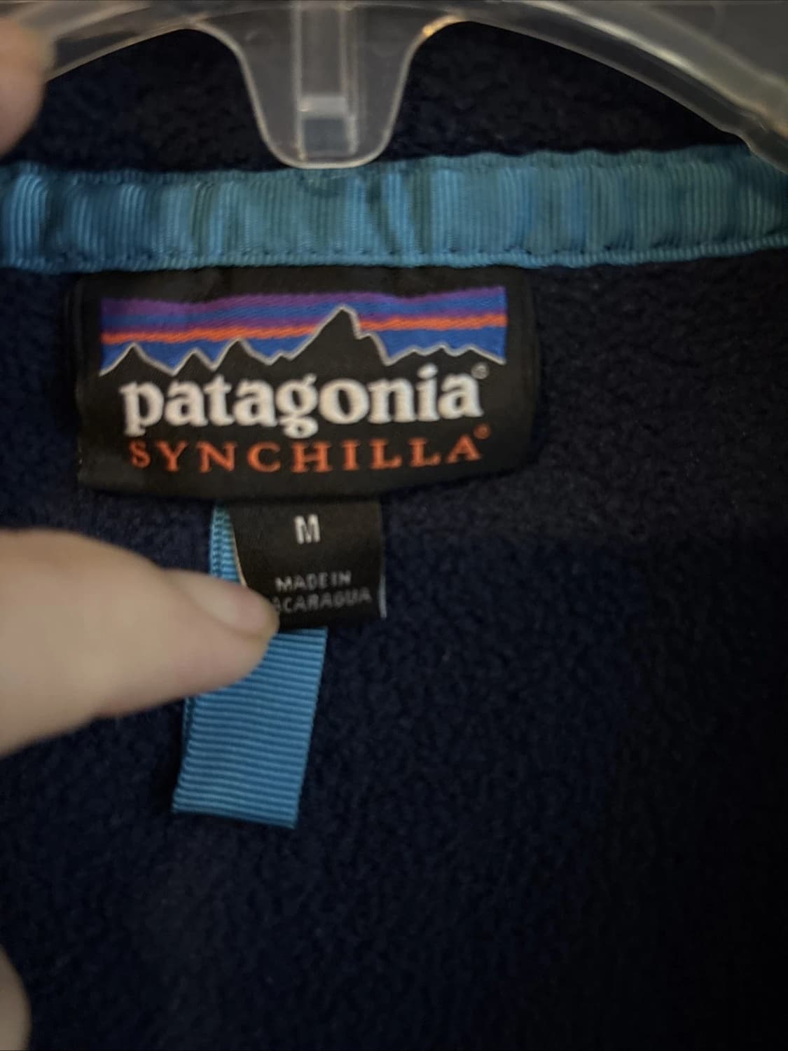 10s 파타고니아 신칠라 스냅-T 네이비/레드/블루 상품이미지4
