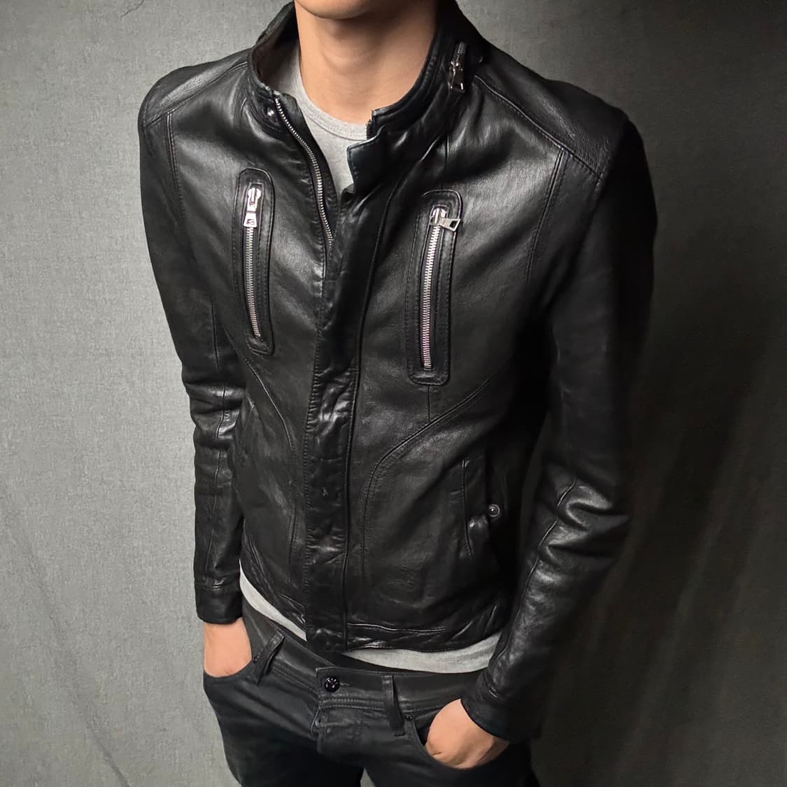 ltaly lamb skin leather jacket 상품이미지5