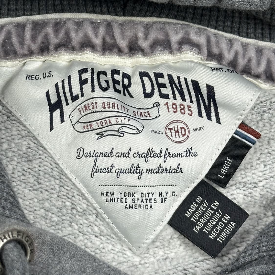 타미힐피거 타이거 그래픽 헤비코튼 후드티 그레이 L 상품이미지5