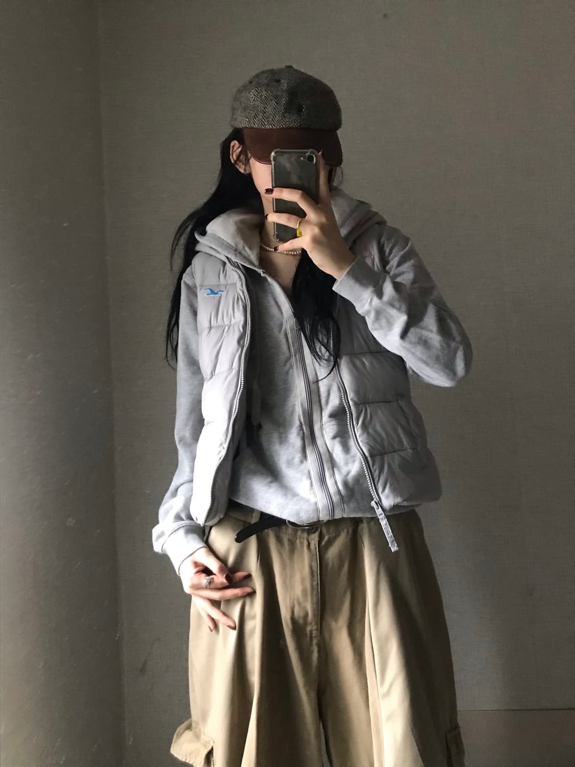 홀리스터 연그레이 패딩조끼 상품이미지2