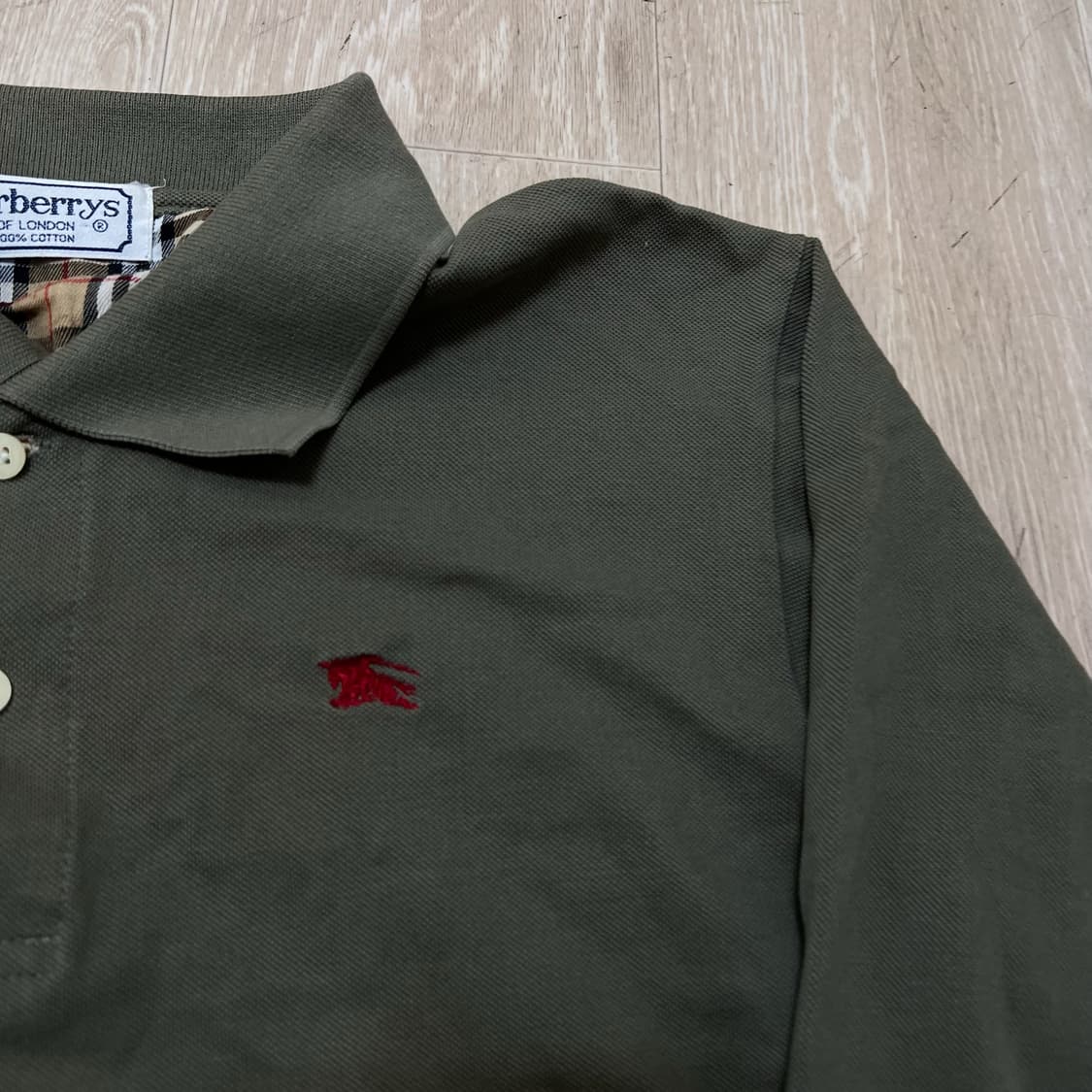 버버리 런던 노바체크 PK 긴팔 카라티 M/95  상품이미지3