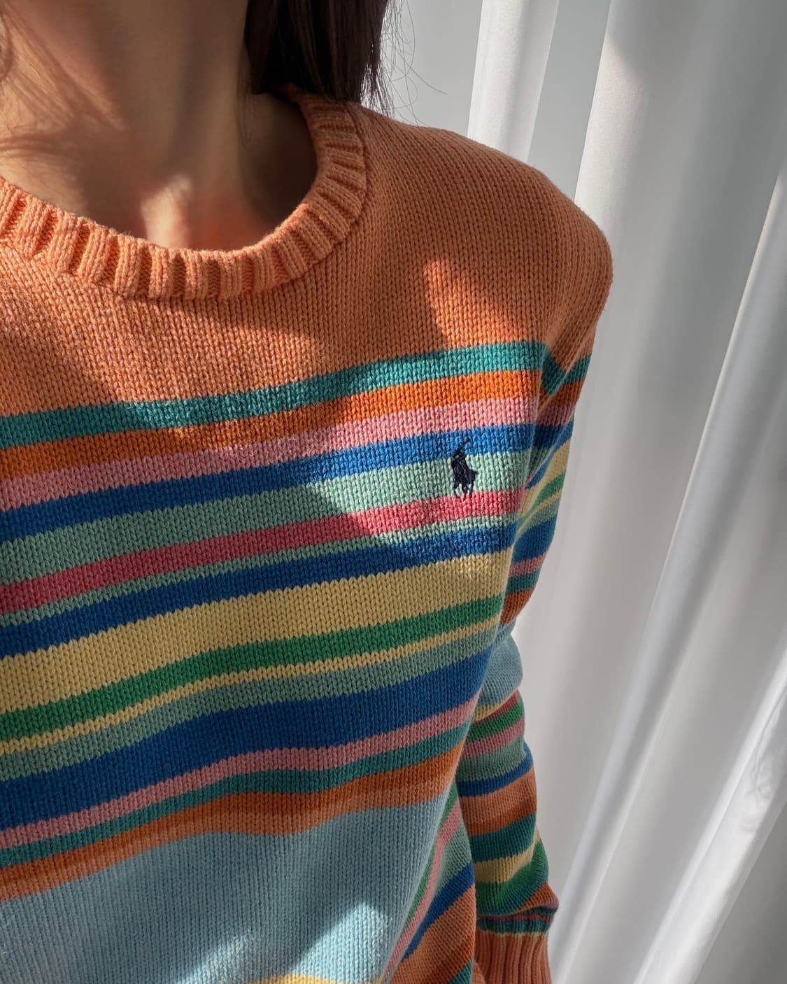 [S]폴로 랄프로렌 멀티 스트라이프 코튼 니트 상품이미지2