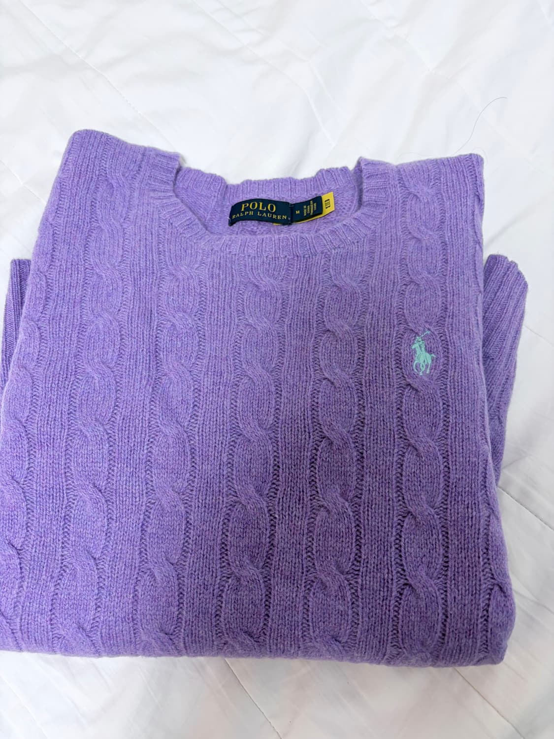 폴로 랄프로렌 캐시미어 니트 M 라벤더 상품이미지1