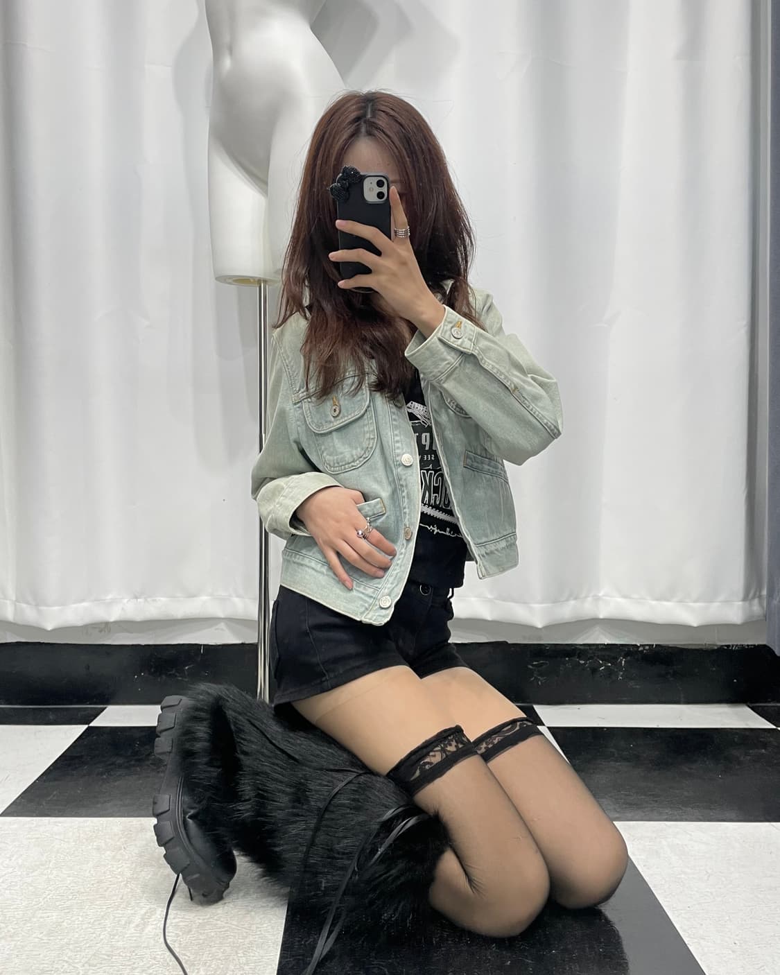 🎸레빗 패치 데님 자켓🎸 상품이미지1