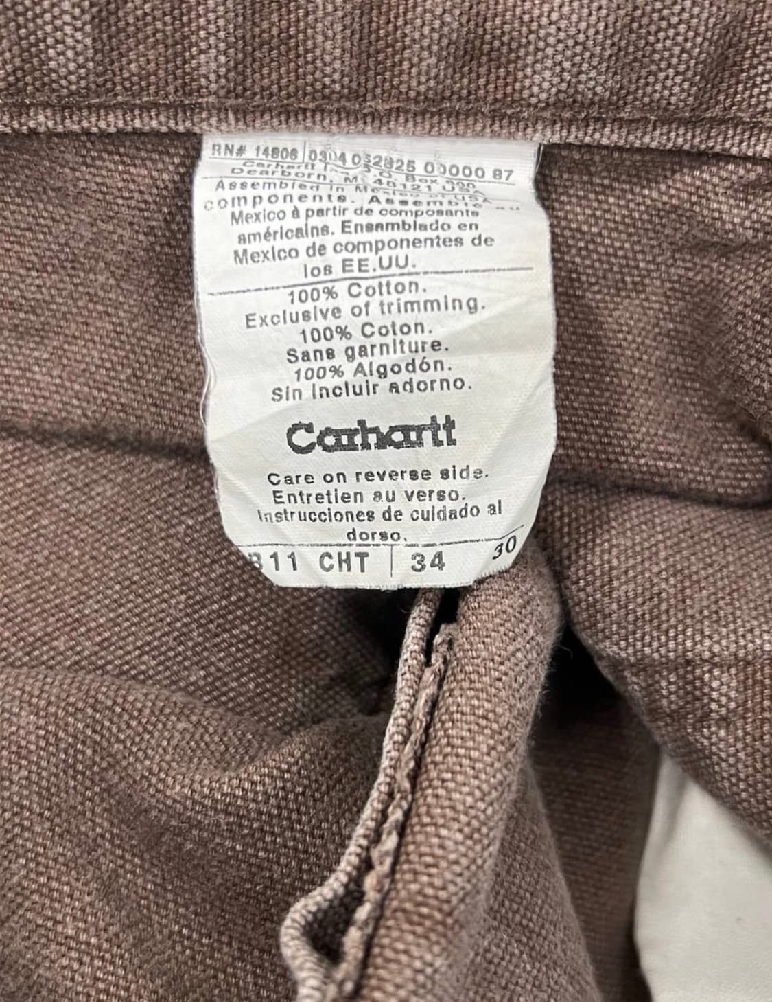 Carhartt 칼하트 브라운 덕 캔버스 워크팬츠 상품이미지3