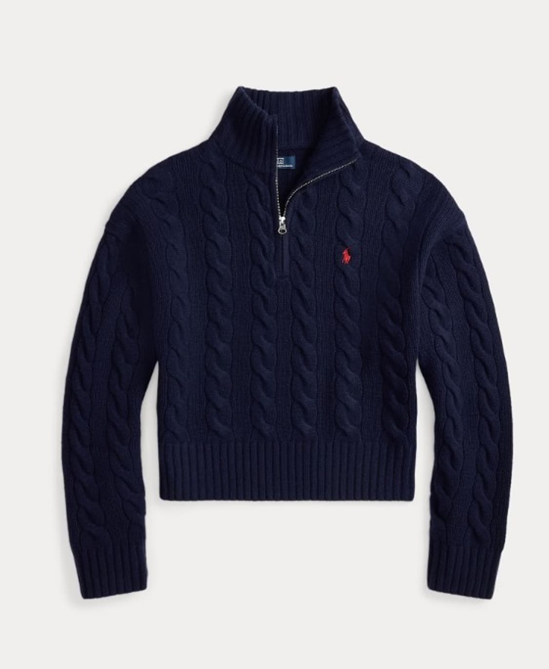 정품/새상품 폴로여성케이블니트하프집업네이비스웨터 상품이미지1