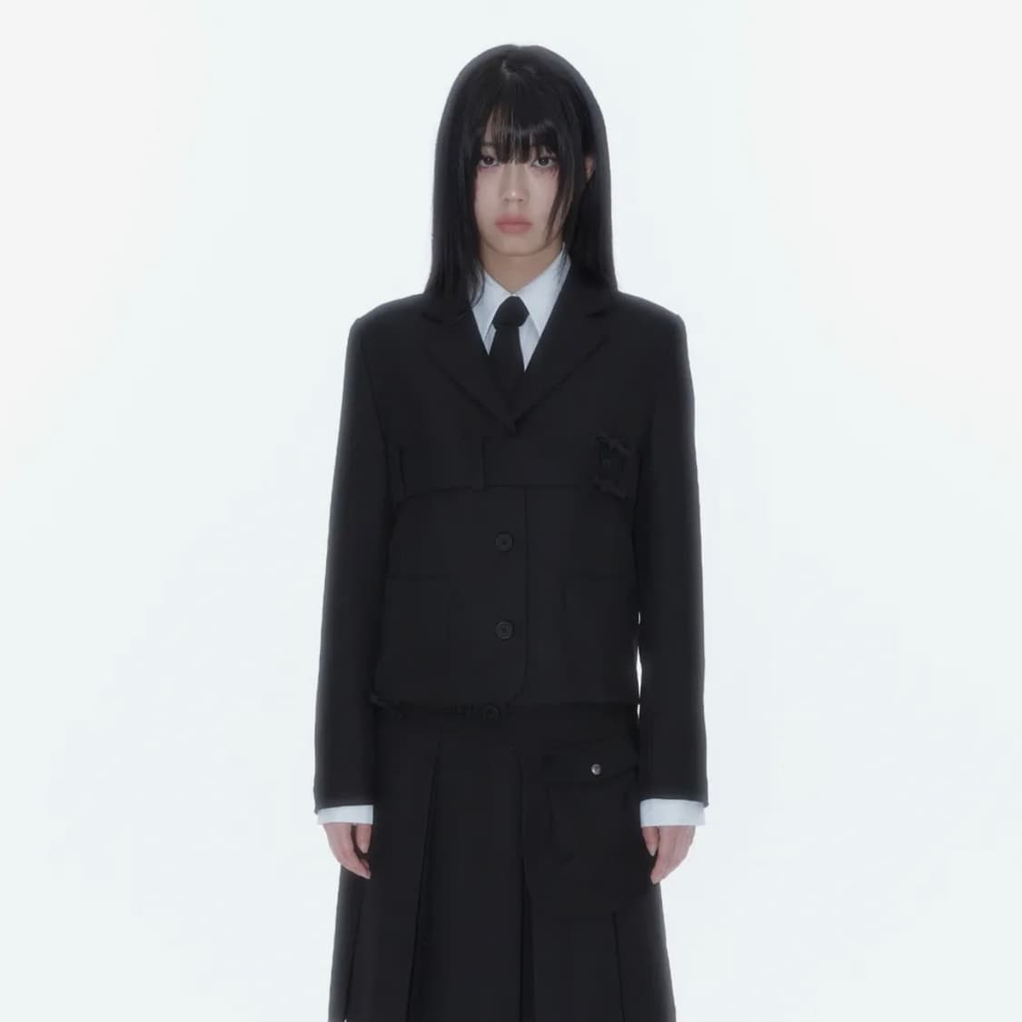 카시코 리본 벨트 프레피 자켓 상품이미지1