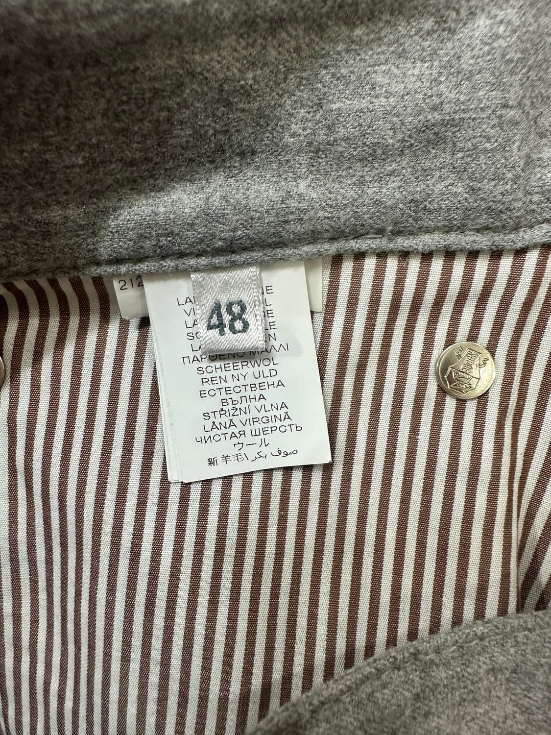 브루넬로 쿠치넬리 버진울 이탈리안핏 치노 팬츠 그레이 상품이미지7