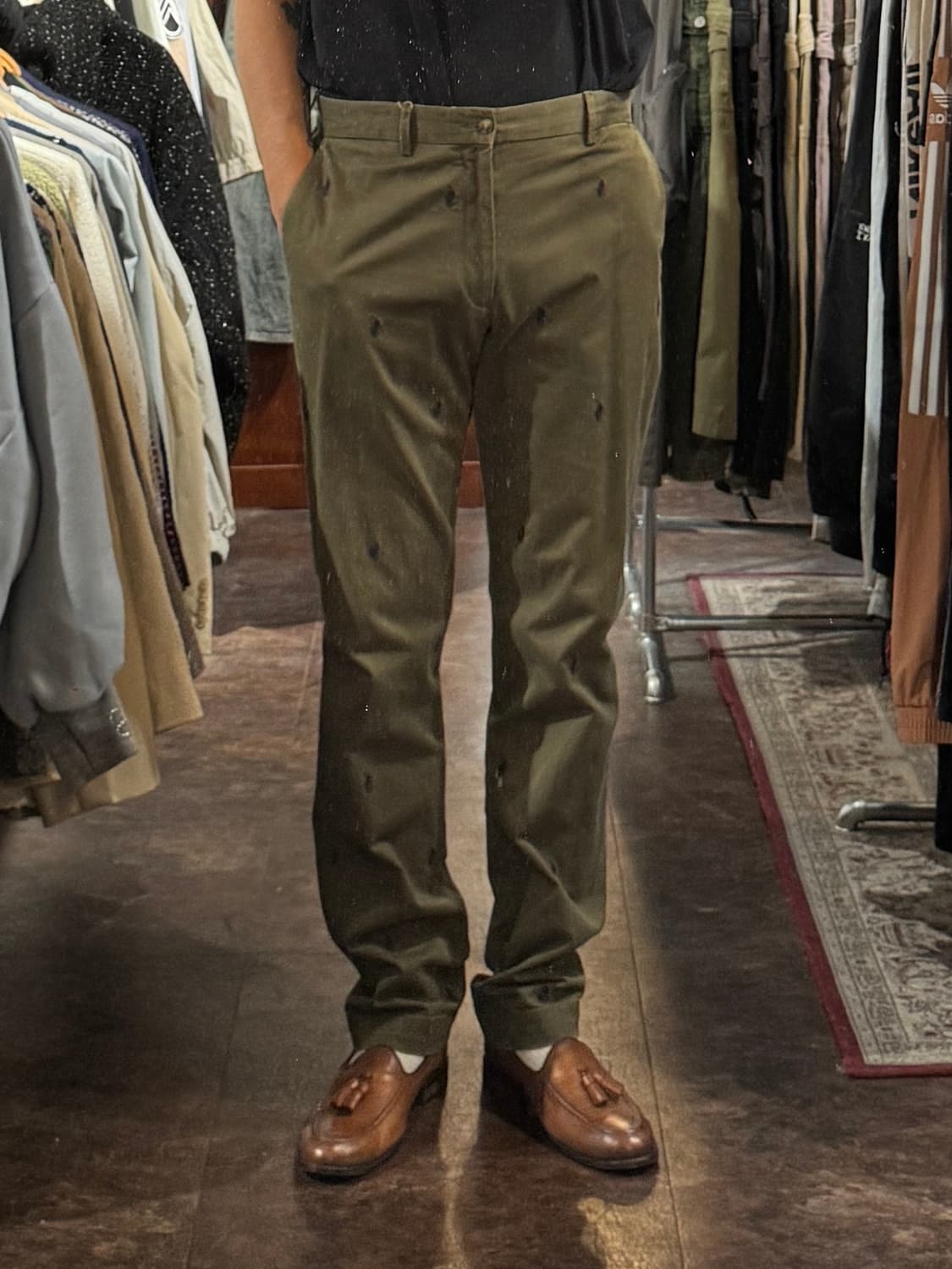 폴로랄프로렌 포니자수 치노팬츠 카키 36 상품이미지1