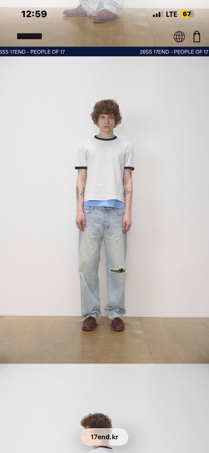 M 002 WIDE OCEAN BLUE DENIM 상품이미지1