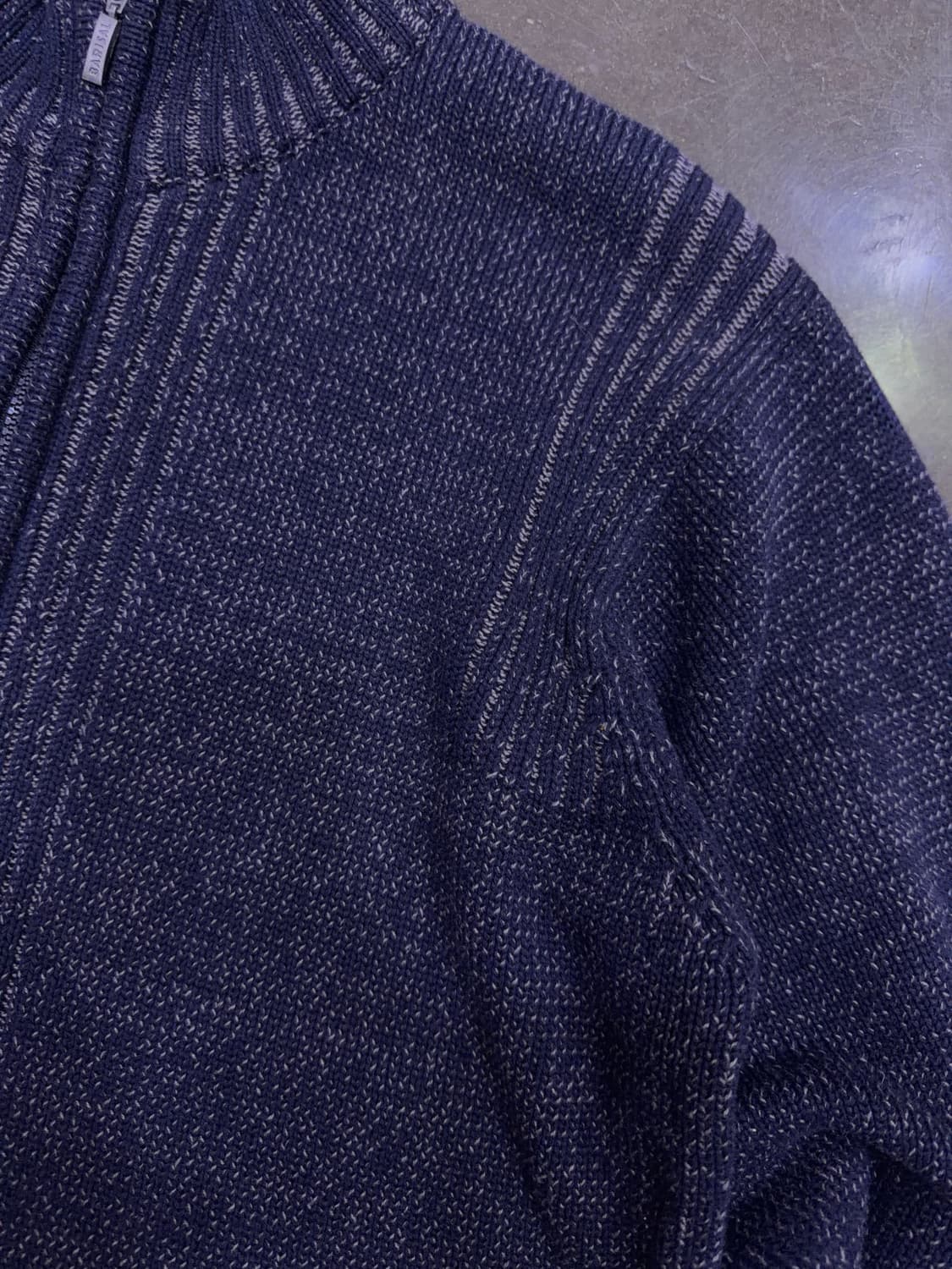 Barisal 바리살 니트 스웨터 하프넥 집업자켓 네이비 L 상품이미지4