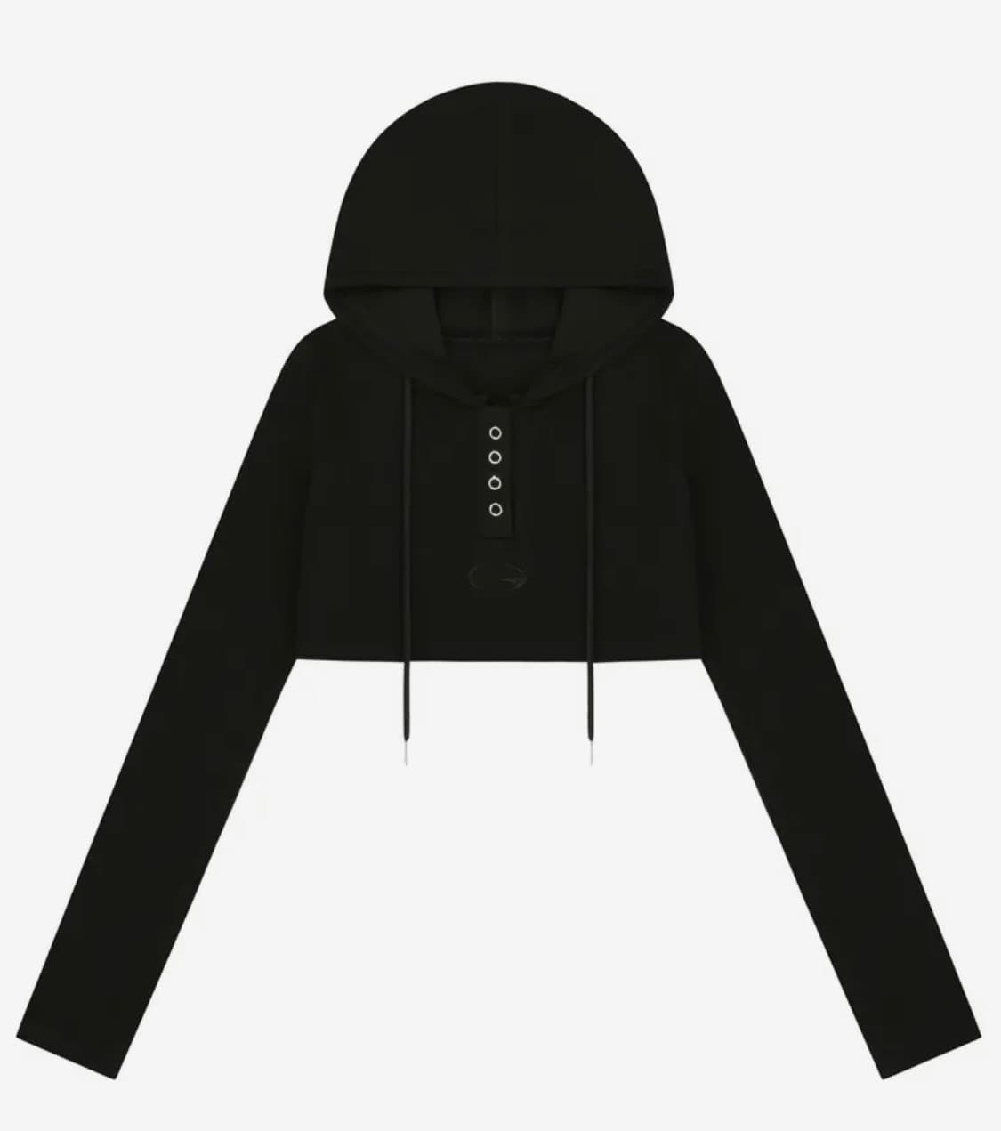 샴페인 블랭크 에스테틱 후드 크롭티 상품이미지1