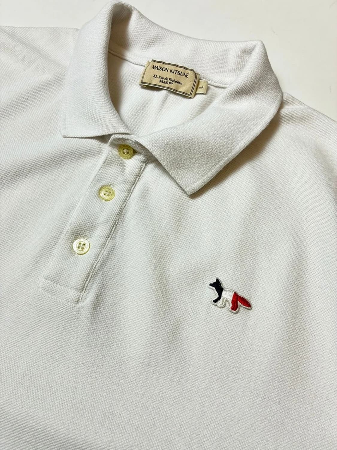 메종키츠네 폭스 패치 반팔 카라 티셔츠 PN9017 상품이미지3