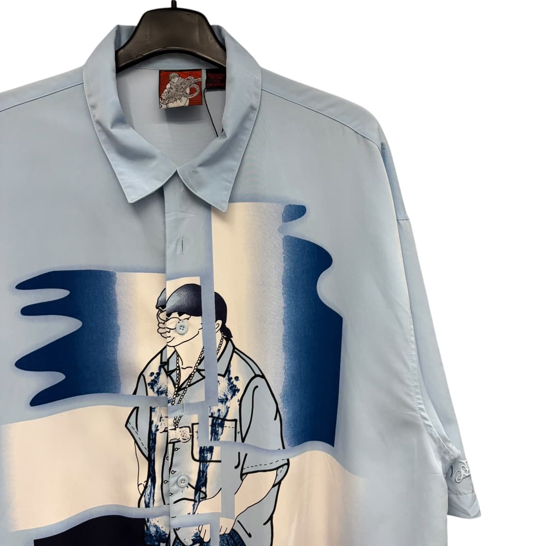 90s 사우스폴 올드스쿨 힙합 그래픽 반팔 오버 셔츠 2XL 상품이미지2