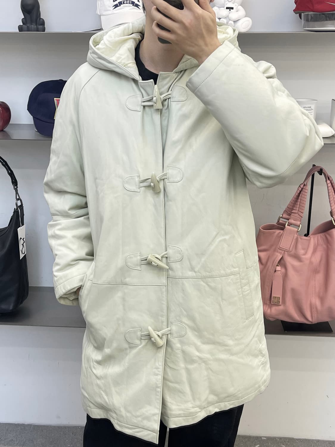 Georgia 램 레더 더플 코트 상품이미지2