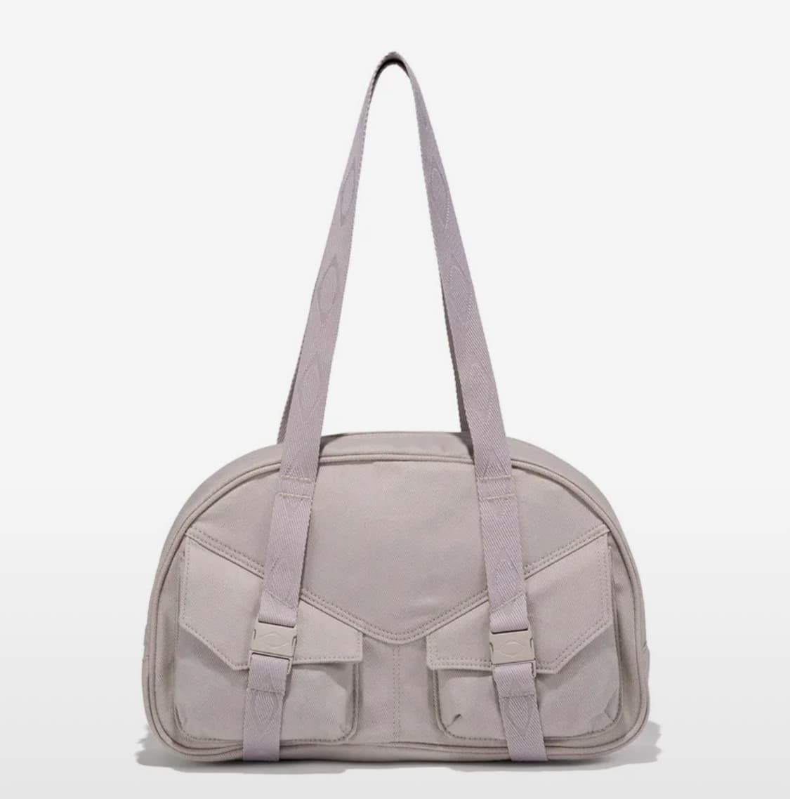 미스치프 RHOMBUS BOWLING BAG_LIGHT PINK GREY 상품이미지1
