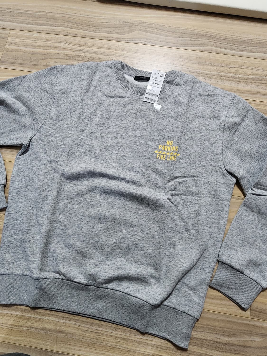 탑텐맨투맨티셔츠105사이즈그레이 상품이미지1