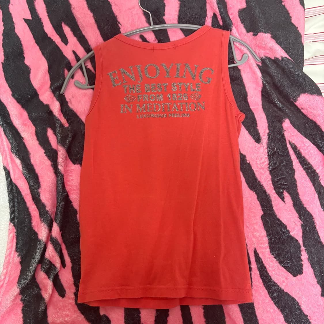 갸루 크레이지걸 오렌지 나시티 프린팅 상품이미지2