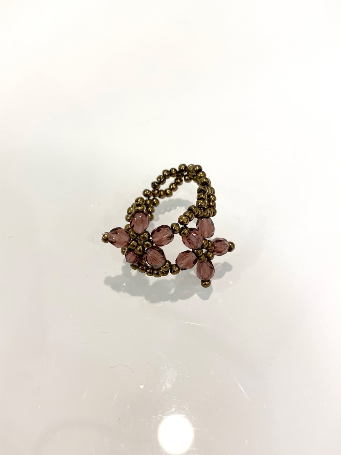 Vintage 플라워 비즈 링 반지 상품이미지3
