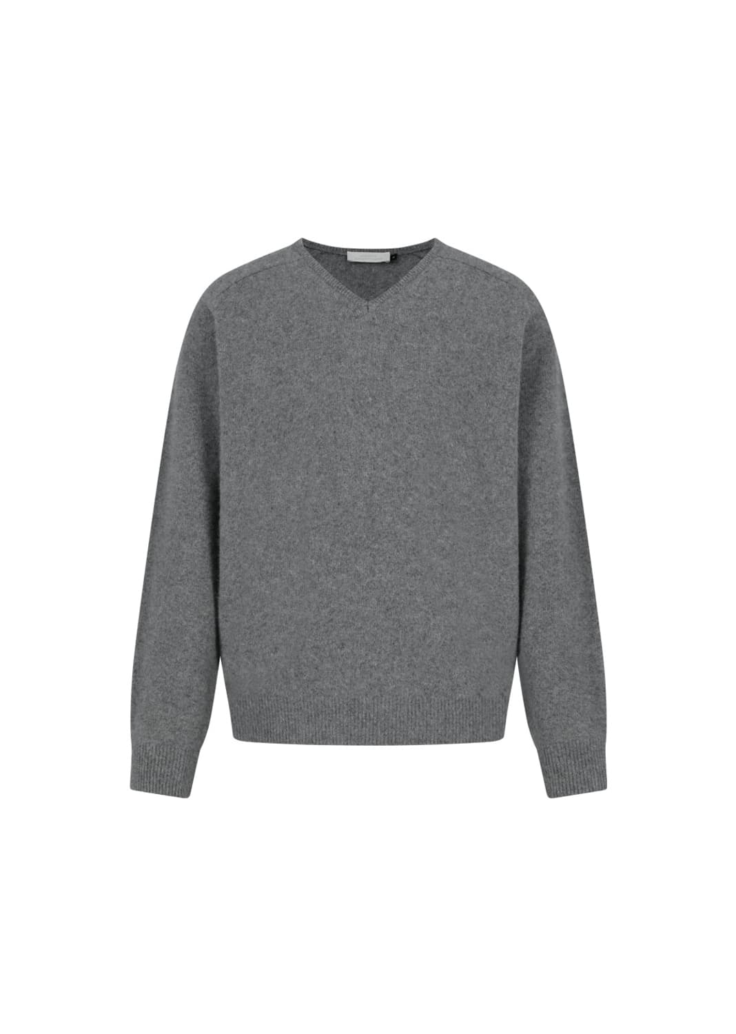 아모멘토 라쿤 브이넥 니트 차콜 25fw 상품이미지1