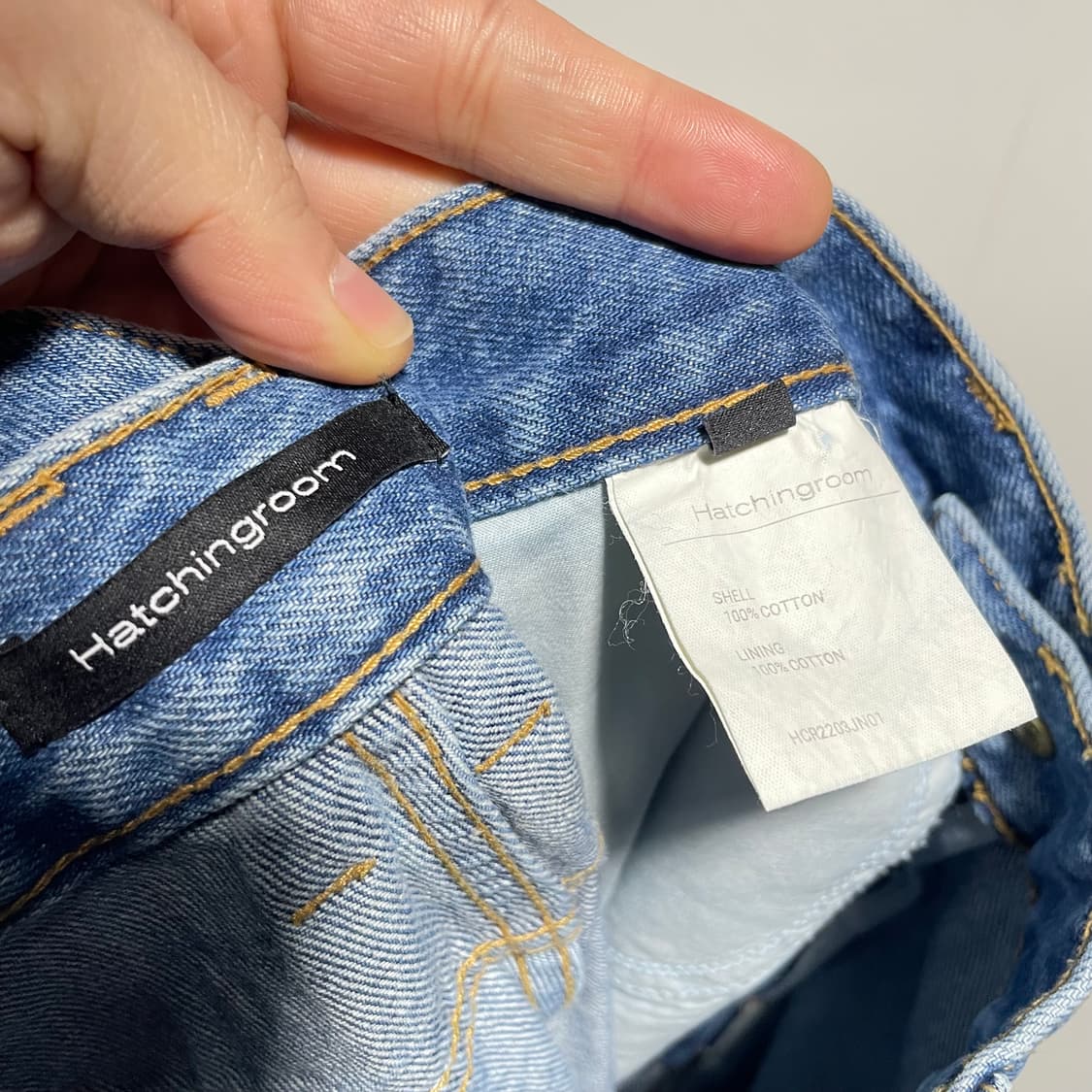 새상품 HATCHINGROOM 데님 와이드 팬츠 상품이미지8