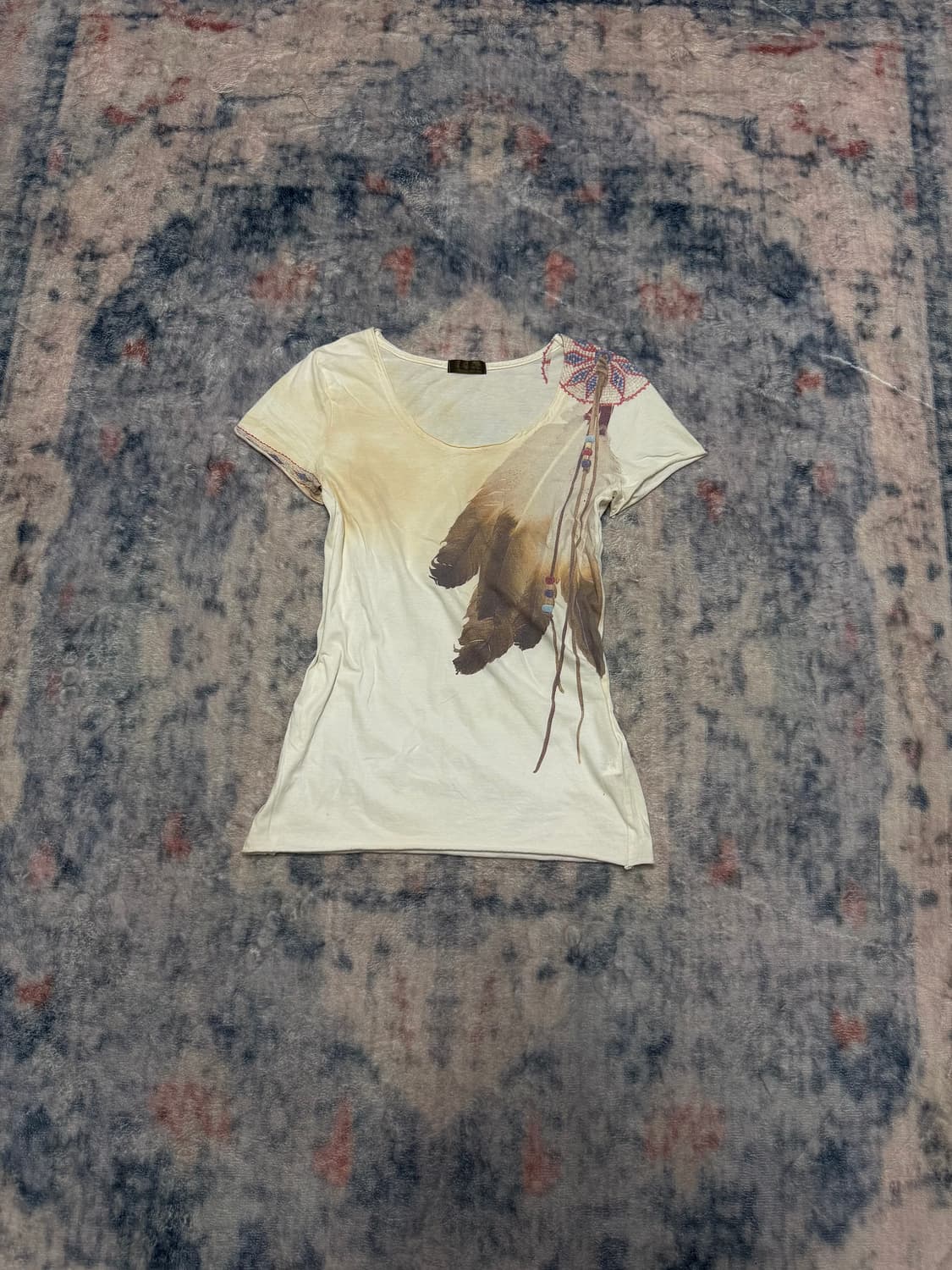 Goa 00s archive feather half t shirts 상품이미지1