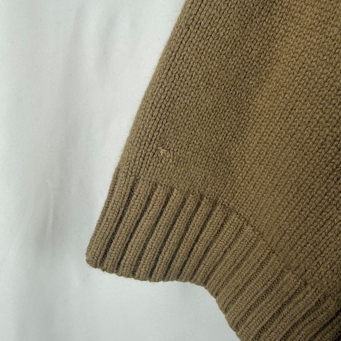 S) 타미힐피거 00s 앙고라 울블렌드 반팔 니트 롱 가디건 베이지 상품이미지3