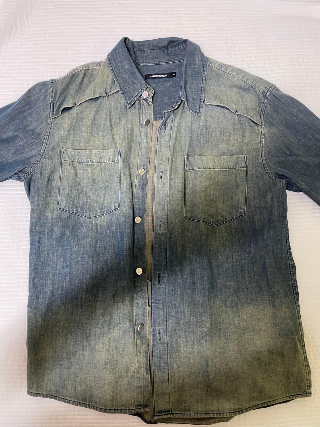 [2] 해칭룸 Vented Shirt Denim 데님 반팔셔츠 상품이미지2