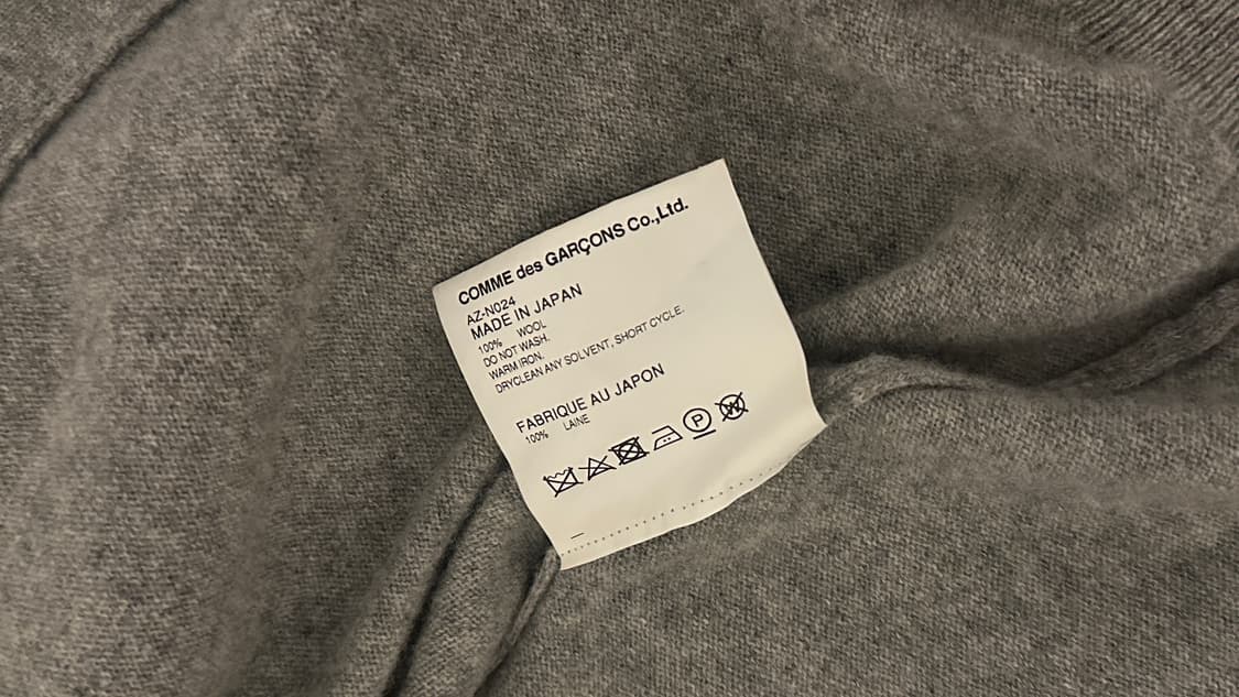 꼼데가르송 가디건 그레이 L 상품이미지6