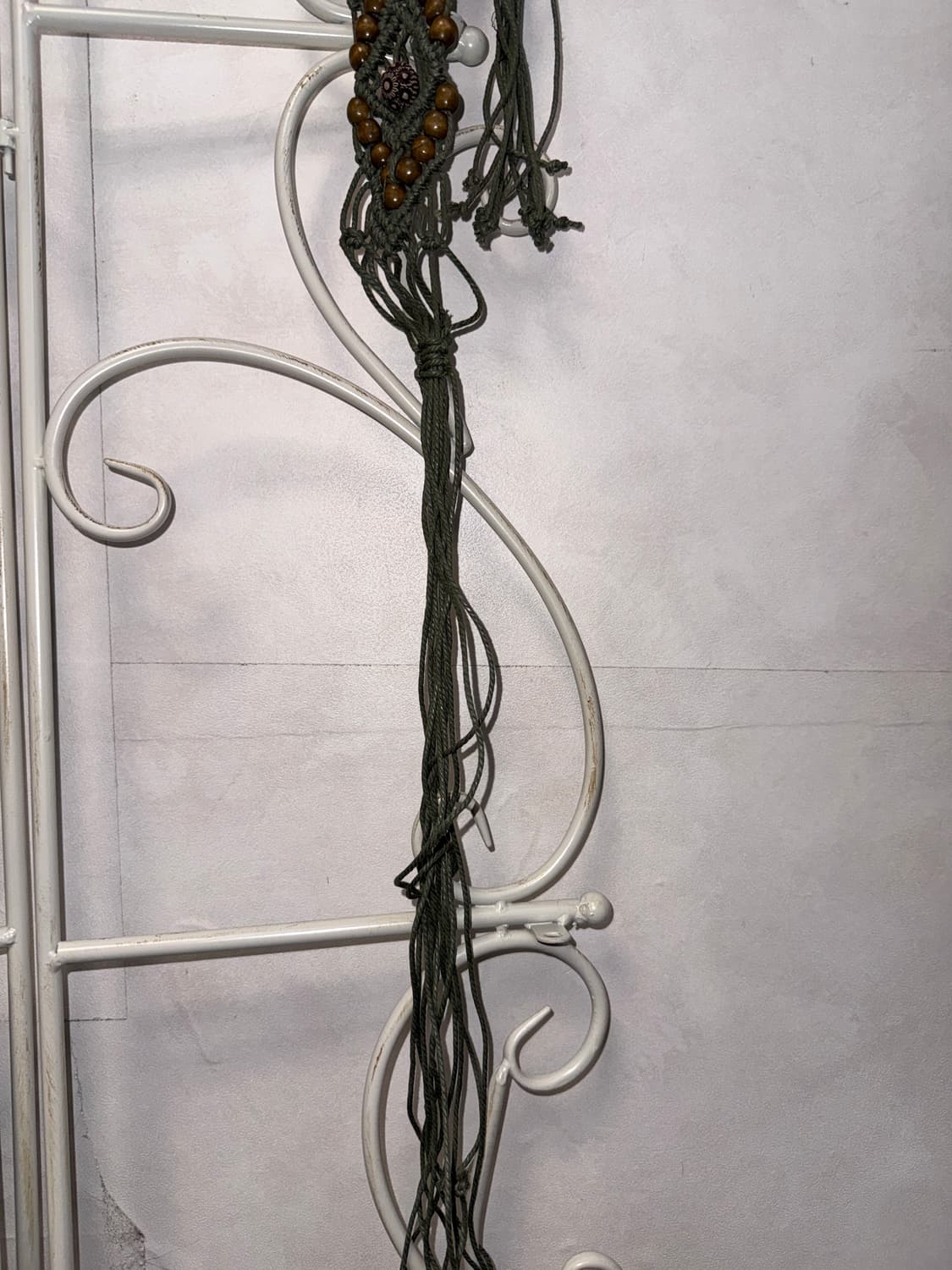 Khaki ethnic floral wood beads strap 벨트 상품이미지6