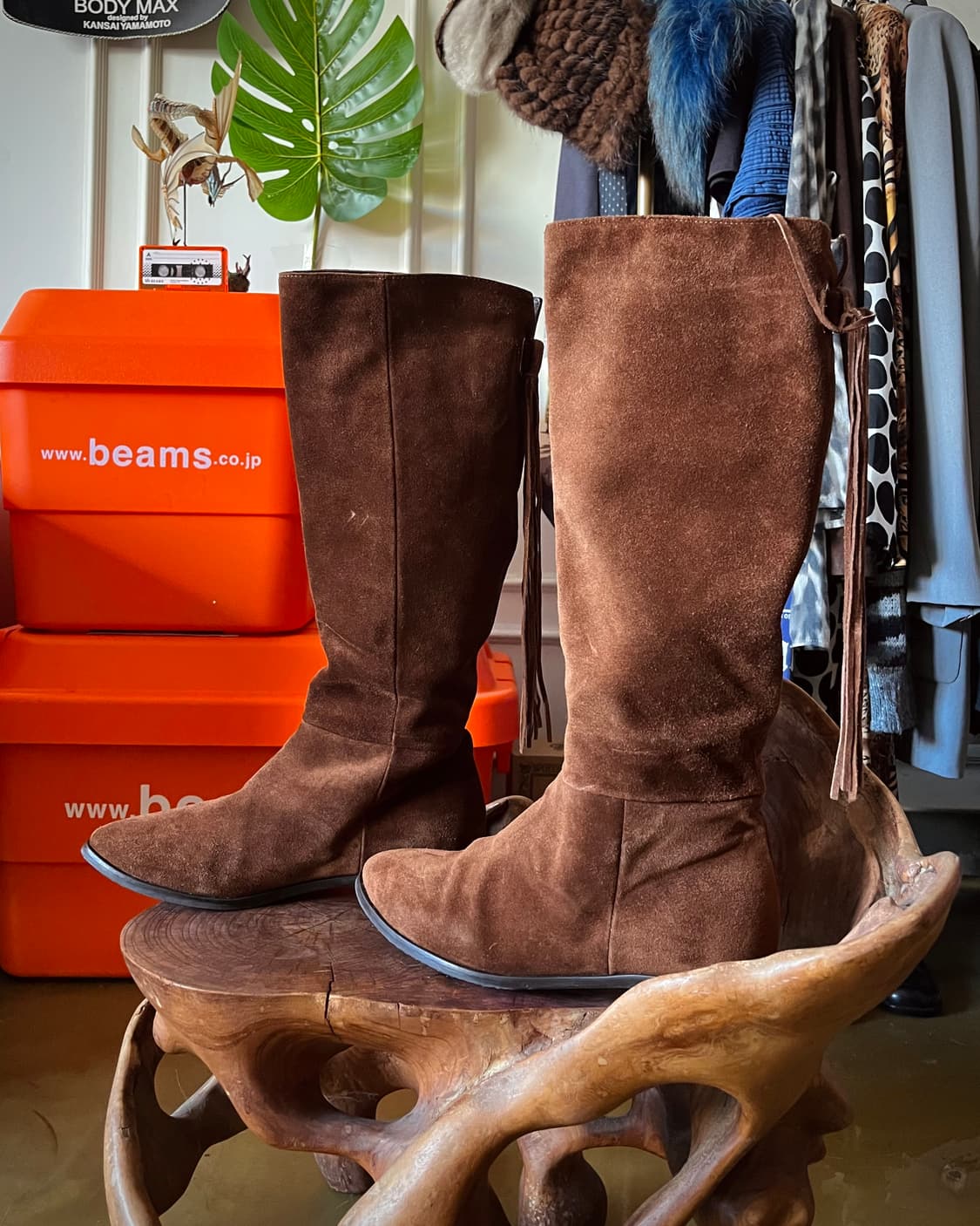 LAMUN Italy Vintage Fringe Wsetern Boots 상품이미지3