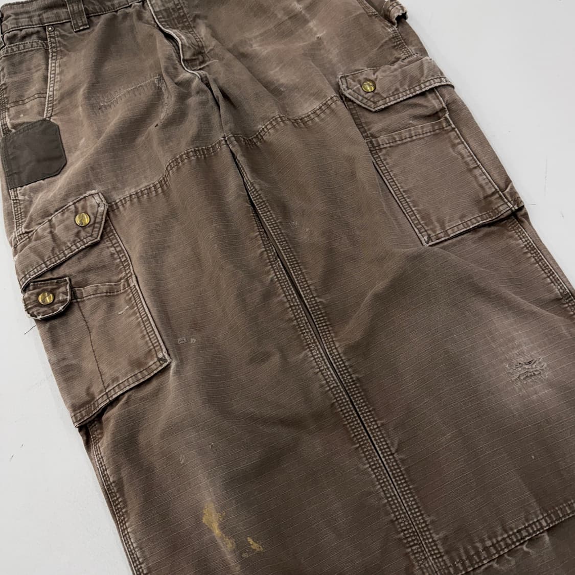 칼하트 OG 카펜터 다크브라운 페이딩 탄창 워크 카고팬츠 상품이미지5