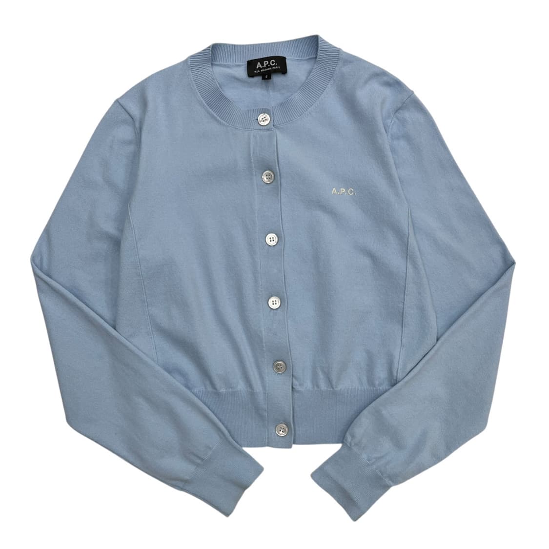 아페쎄 베이비블루 버튼 가디건 S 상품이미지2