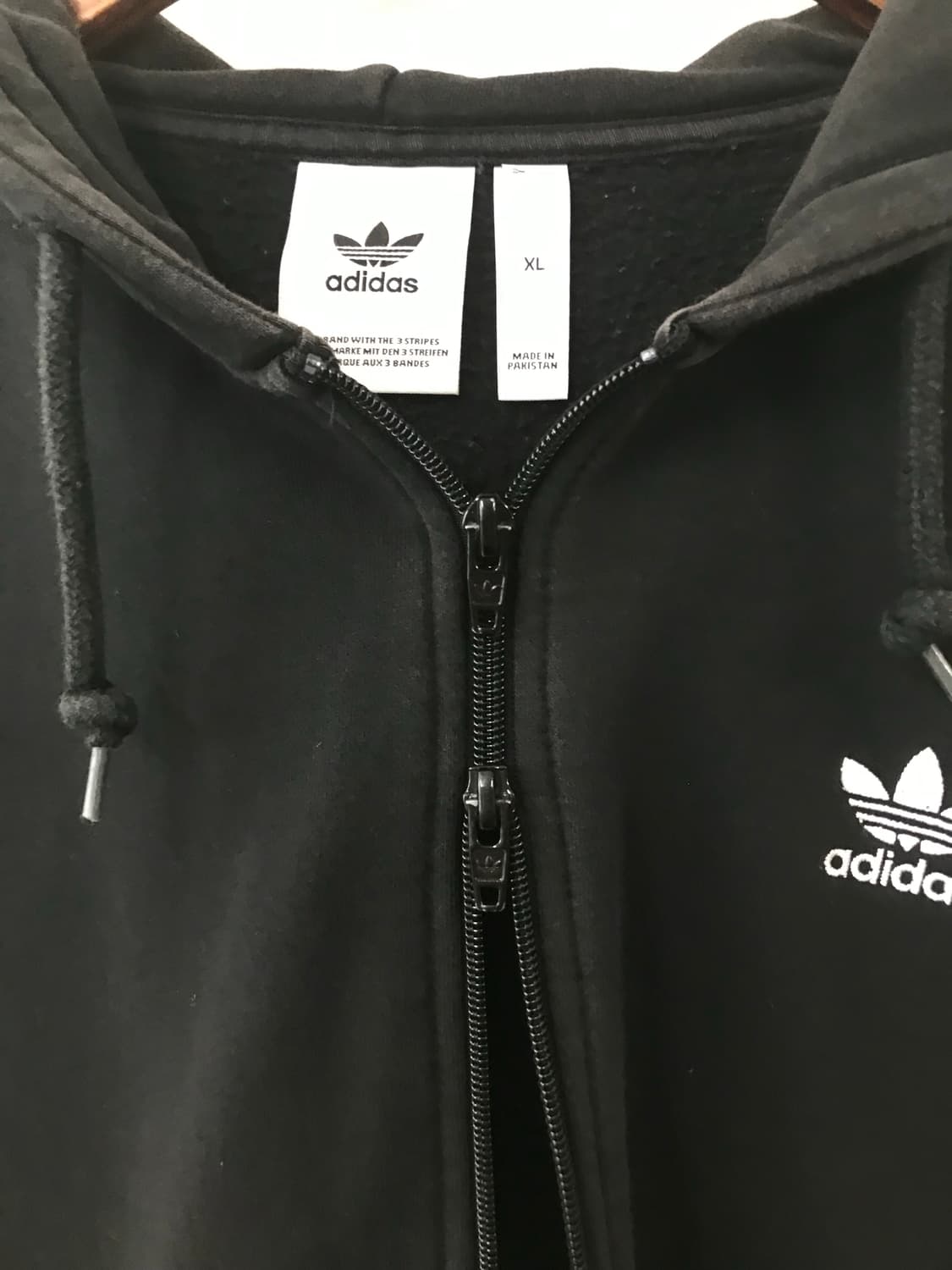 아디다스 백로고 블랙 후드집업 상품이미지7