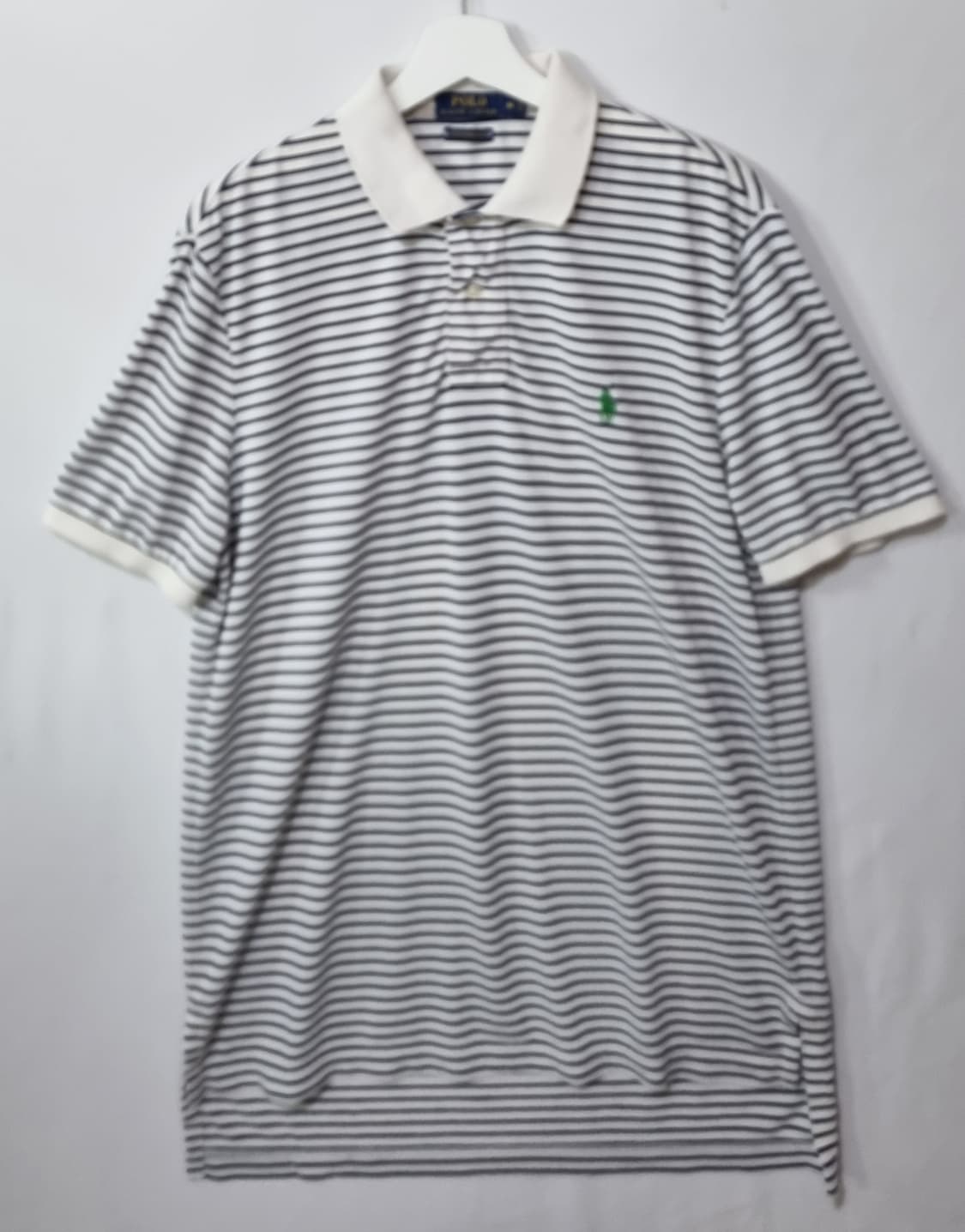오버핏 M ) 폴로랄프로렌 화이트+네이비 스트라이프 PK 반팔티 상품이미지1
