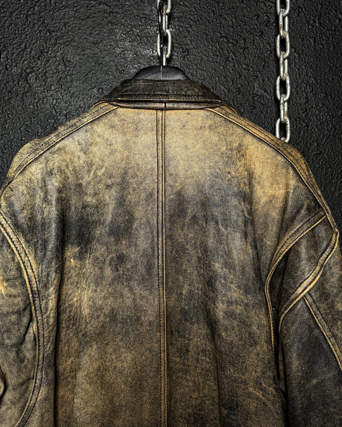 90’s Vintage Washed Leather Blouson 상품이미지6