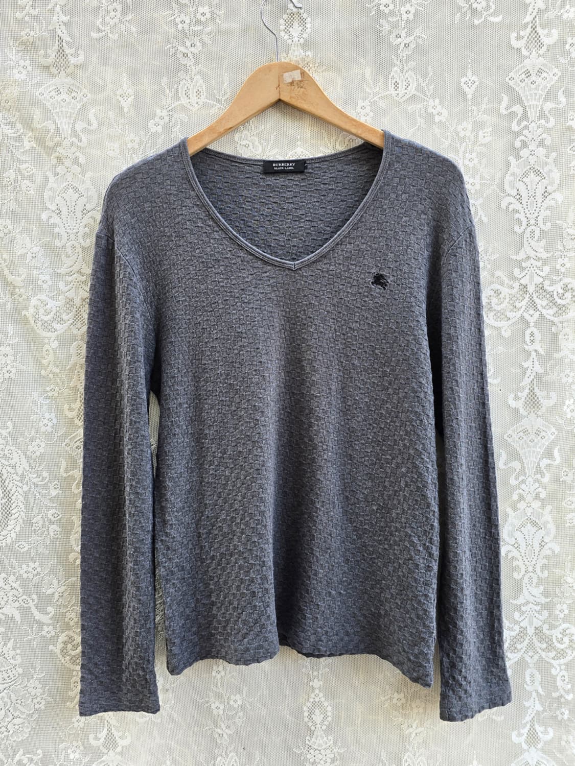 버버리 블랙 라벨 코튼 브이넥 상품이미지1