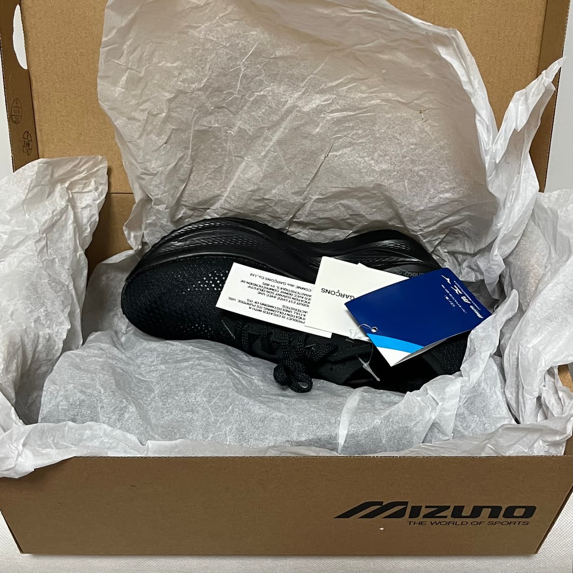 [36.5,37]꼼데가르송x미즈노 25fw 웨이브 스니커즈/블랙 상품이미지6