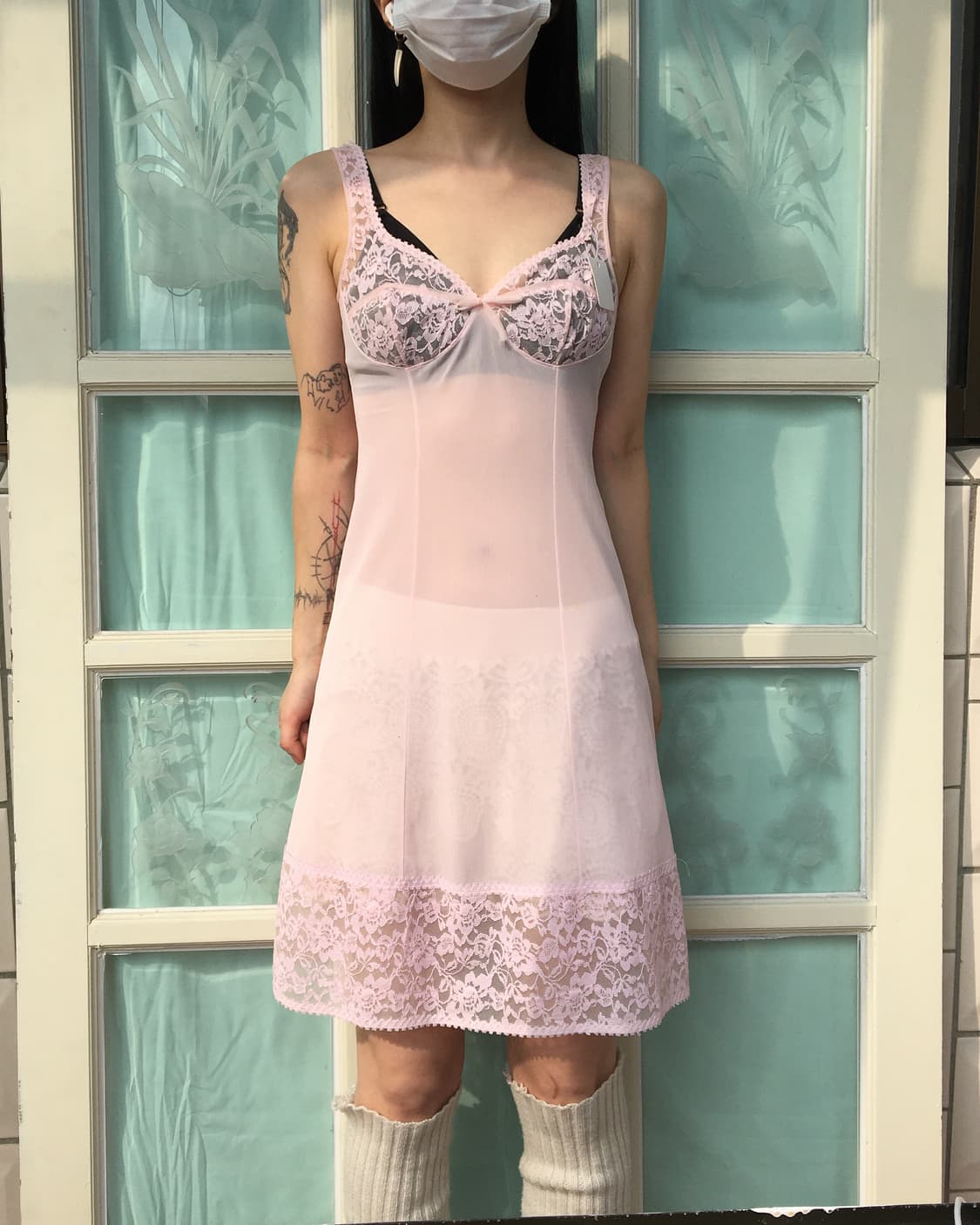 Lace point slip onepiece 상품이미지1