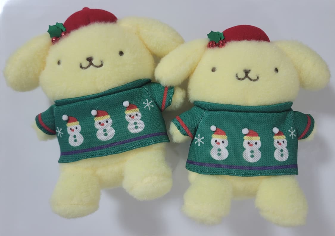 산리오 폼폼푸린 2022 크리스마스 어글리후드 인형 마스코트 일본 정품 상품이미지1