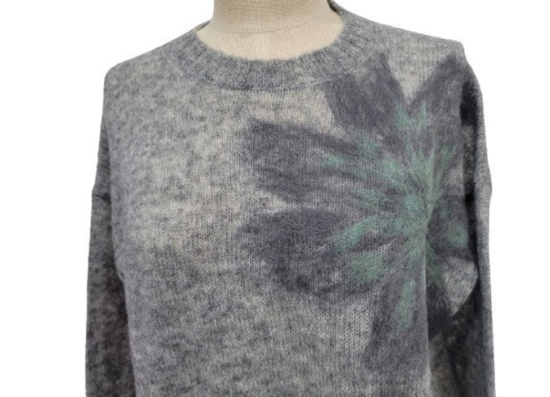 이태리 CARACTERE 플라워 그레이믹스 울니트 M 새상품 상품이미지4