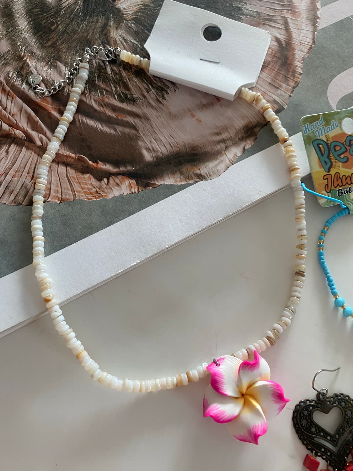 하와이안 목걸이 팔찌 귀걸이 세트 상품이미지4