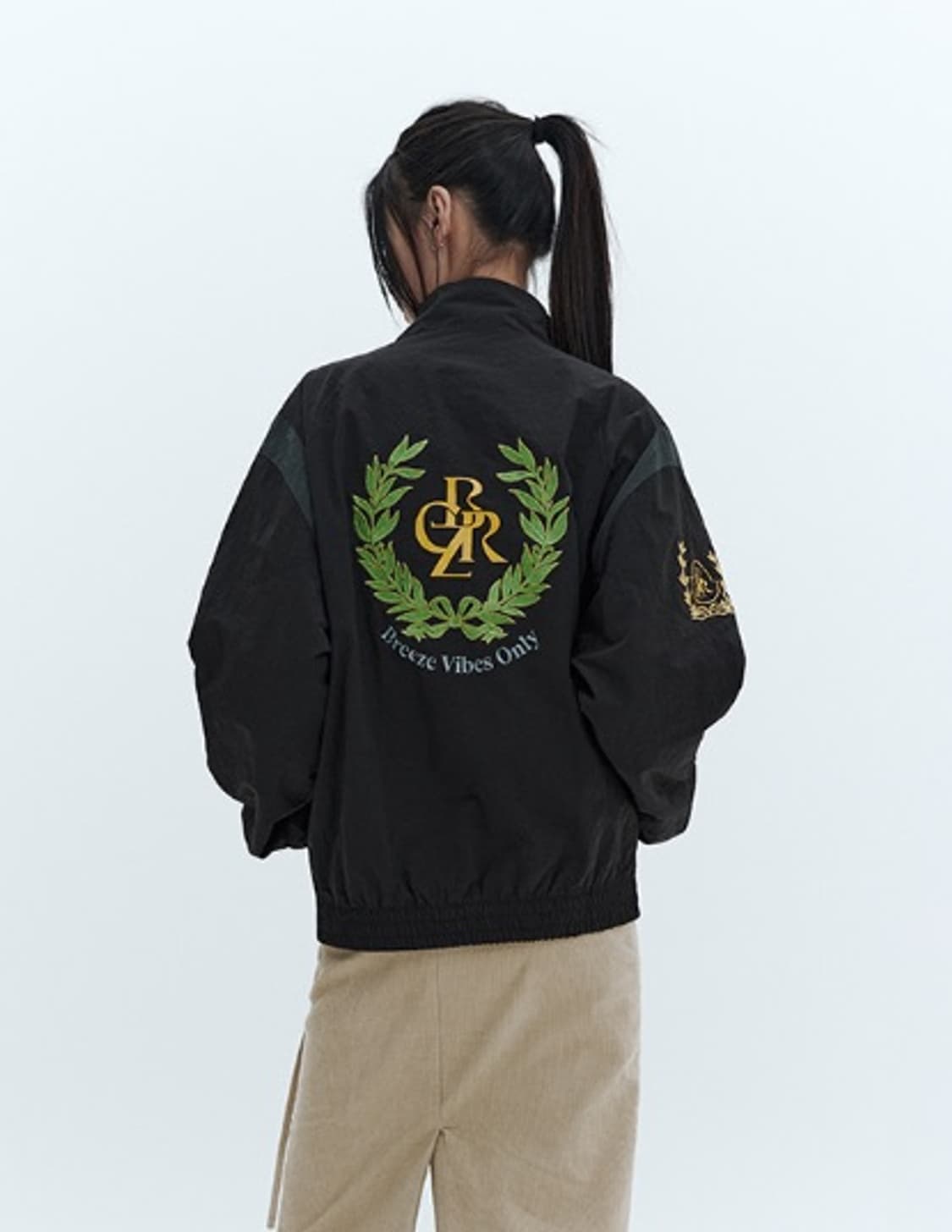 시티브리즈 로럴 트랙 집업 자켓 차콜 상품이미지2