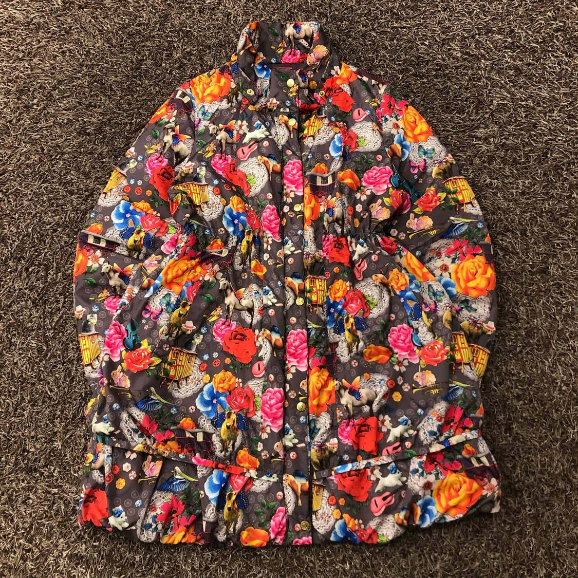 XL 오일릴리 플라워 패턴 점퍼 상품이미지1