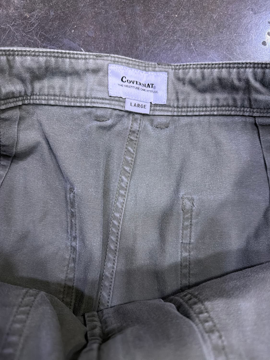 커버낫 빈티지 퍼티그 팬츠 워싱 올리브 L 상품이미지7