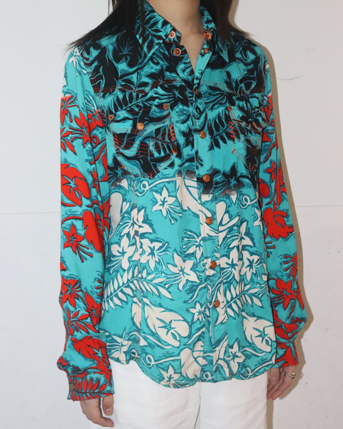 장 폴 고티에 진스 90s 트로피컬 패턴 셔츠 상품이미지3