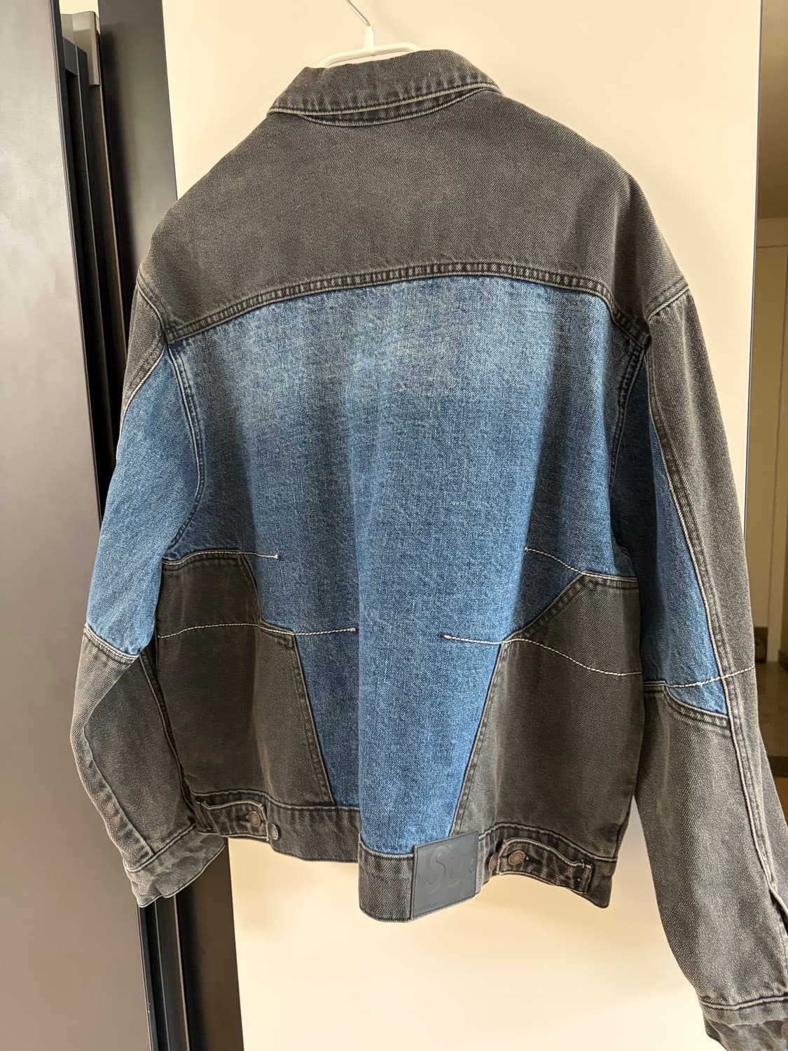 슈프림 투톤 패널 데님 자켓 블랙 L 상품이미지3