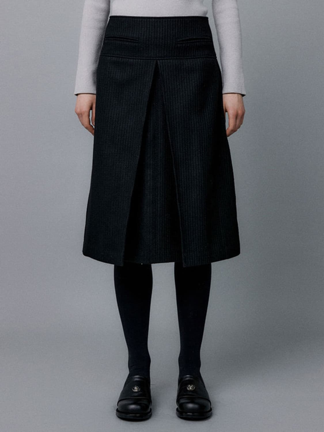 에핑글러 @black@ A TUCK WOOL SKIRT 상품이미지2