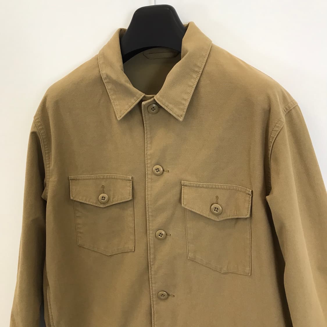 유니클로 져지 오버셔츠 베이지브라운 [L] 상품이미지2