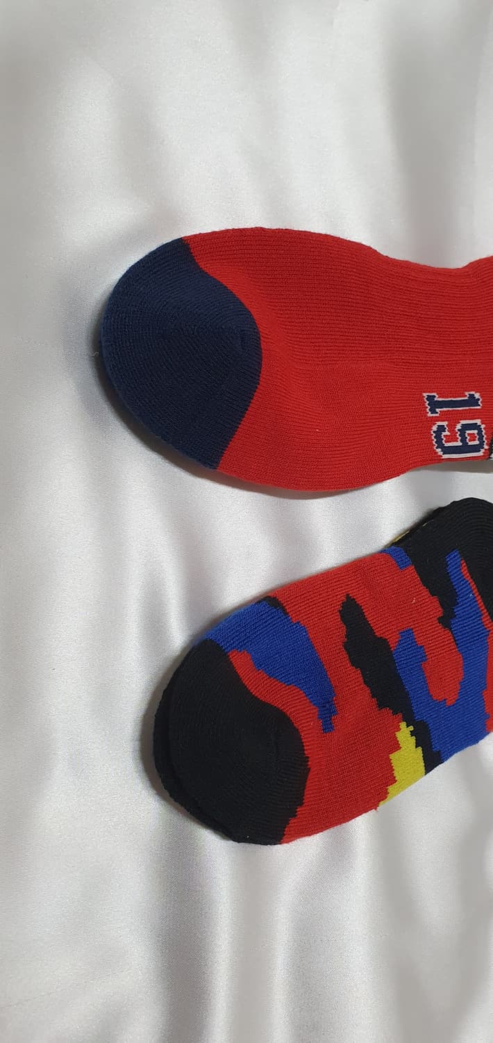 레드 블루 옐로우 폴로 랄프로렌 호랑이 범 추상화 양말 상품이미지4